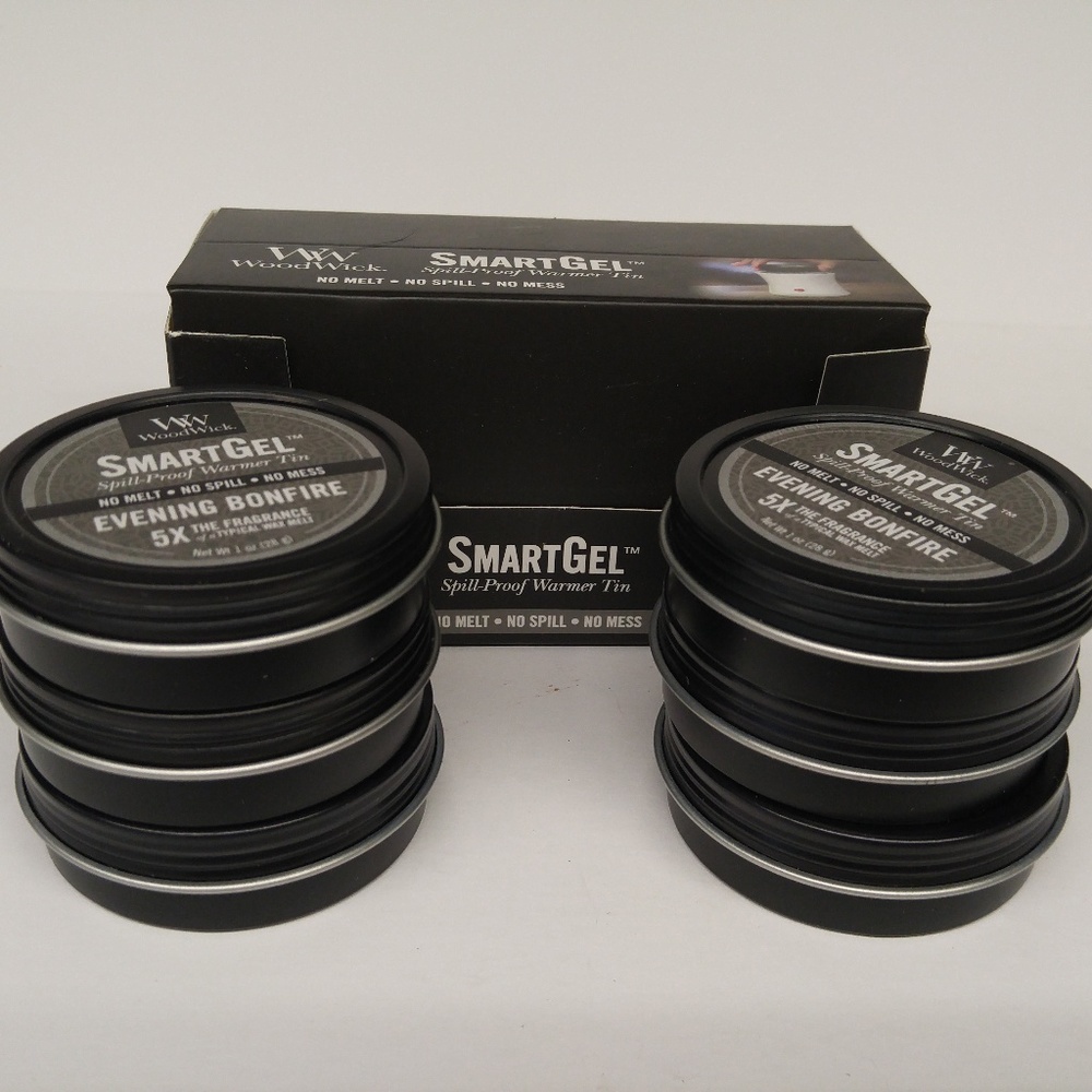 6 Woodwick SmartGel Spill-Proof Warmer Tins 1 Oz.